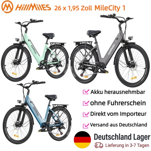 Hillmiles bike mit 36v - hillmiles, 26"e-bike
