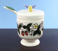 Gallo Design Honigtopf Motiv Erdbeerpflanzen Höhe 120 mm Rarität TOP-Zustand