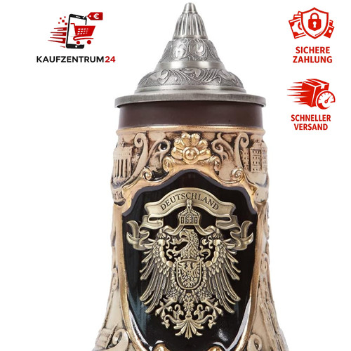 Bierkrug mit deckel steinkrug - bierkrug,