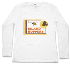 ISLAND HOPPERS HAWAII DAMEN LANGARM T-SHIRT Tom Selleck Thomas Retro Magnum