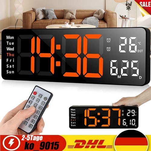 Große led digital - wanduhr, mit