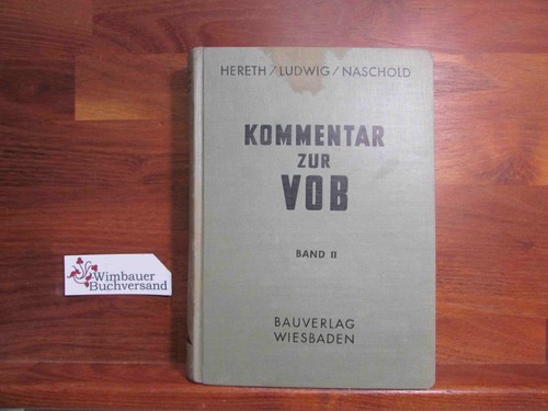 Kommentar zur vob teil - vob;, bd