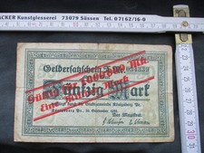 Münzen-Papiergeld-Überdruck 1922,Geldersatzschein Königsberg-Ostpreussen