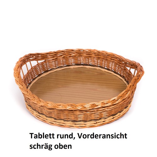Tablett rund geflochtenes
