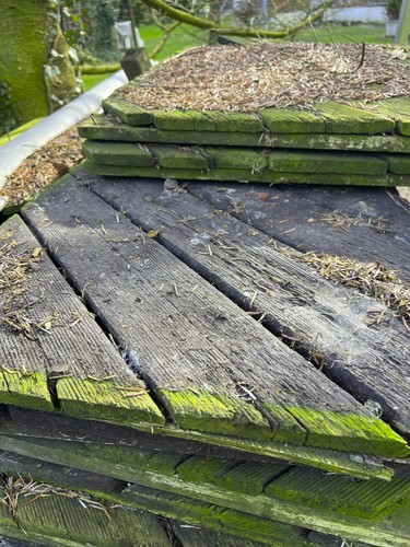 Holzterrasse dielen alt - -,