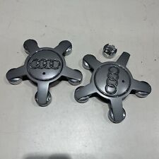 2x Audi ORIGINALE Nabendeckel Felgendeckel 135 mm Silber Grau 4F0601165