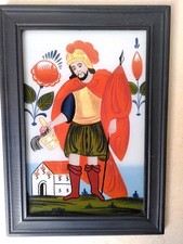 Hl. Georg Hinterglasbild - S