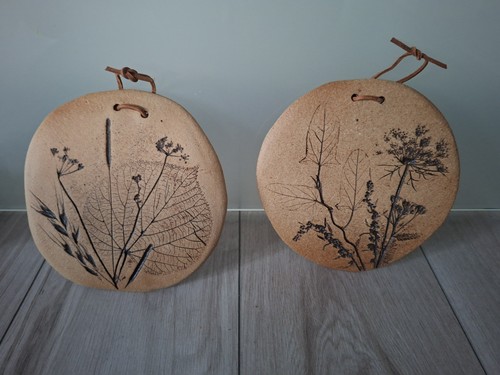 Wandhänger ton keramik blatt - wandhänger,