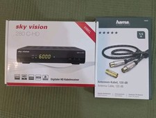 Kabel-Receiver Sky vision 280 C HD + Hama Antennen Kabel 1,5m 120dB