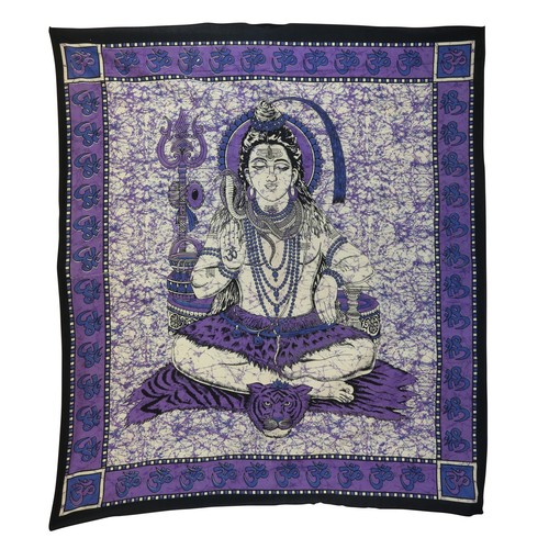Tagesdecke wandtuch shiva lila - tagesdecke,