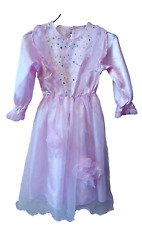 süßes Prinzessinnen Kleid m. Glitzer & Rosen, rosa, Gr. 116, Pailletten