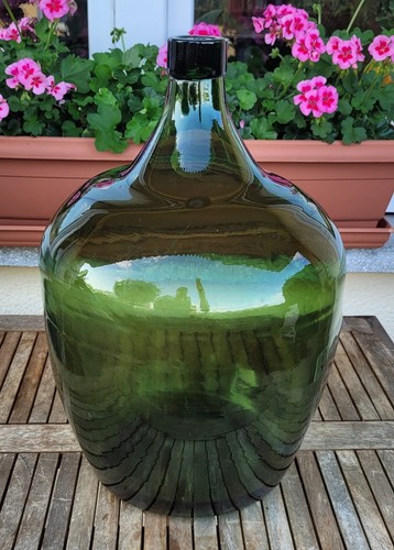 Alter weinballon glas grün - alter, glas,