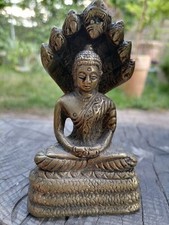 Messing Statue VISHNU, Figur aus Indien, 12 cm