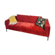 Raum.Freunde Sofa Lenni Style Stoff Wildflower 9 Raspberry Pink Rot Füße 