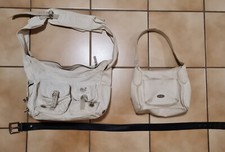 3x Damen tasche Jack Wolfskin Trage Umhänge Gerry Weber Creme Weiß Gürtel Leder