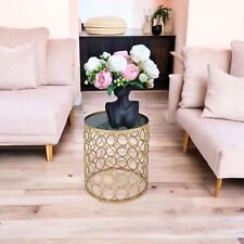 Beistelltisch Rund Metall Gold