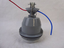 große Porzellan Lampenfassung E 40 mit Schraubring - Metall und Porzellan