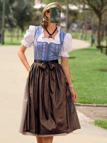 Wolf dirndl blau braun - blau-braun, gr