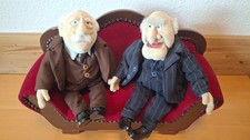 Muppet Figuren "Statler und Waldorf" originale mit Plüschsofa.