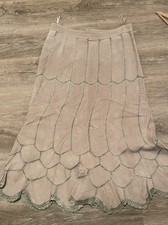 Lederrock Wildleder Beige