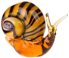 Glasfigur Schnecke Glas im Murano Antik Stil - 17cm
