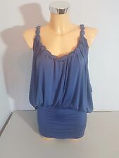 MAILLE DEMOISELLE PARIS  Top Tunika  Gr. 38 ( T 2 ) Sommer  HELENA  blau WIE NEU