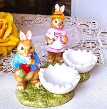 V&B Porzellan- Bunny Tales- 2 Tlg. SET - Eierbecher mit  1 x Paul und  1 x Anna