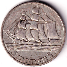 Polen 1936 5 zloty - polen,