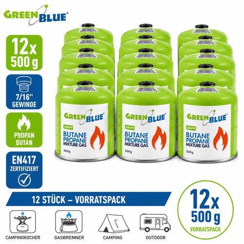 Gaskartusche 500g x12 propan - x12,