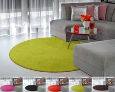 Einfarbig Hochflor Runder