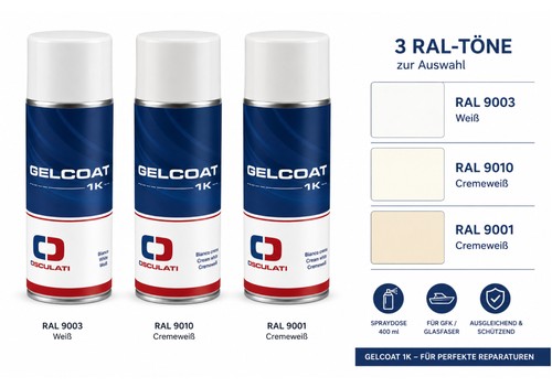 Gelcoat spray weiß - 1k,