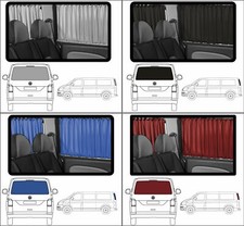 Maß Gardinen für VW T6 T5 T4 T3 Heckklappe Transporter Caravelle Multivan