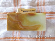 ** Vintage Tischfeuerzeug auf Onyx Marmor Sockel **