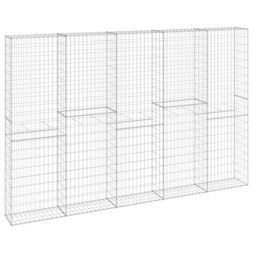 Gabionenwand mit abdeckung - mit,
