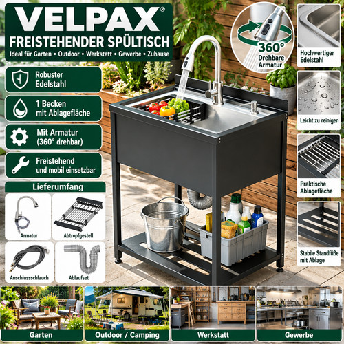 Velpax edelstahl spültisch - velpax,