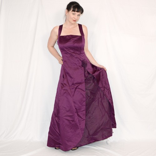 Abendkleid satin kreuzträger - abendkleid,