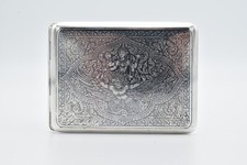 Silbernes Niello Siamesisches Thai Zigarettenkartenetui 20er Jahre