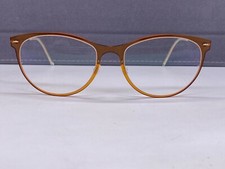Lindberg Brille Damen Rund Orange Gold  Transparent panto Titan 6520
