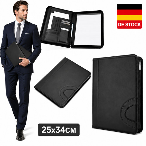 Schreibmappe leder - schreibmappe, a4
