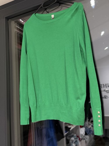 Grüner strickpullover mit - grüner,