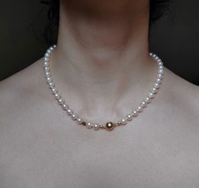 kette Perlenkette Schöffel 585 759 14 Karat Verschluss