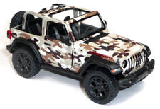Jeep Wrangler Rubicon Modellauto ca.12,5 cm Camouflage braun offen von Kinsmart