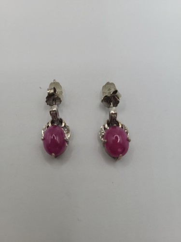 Rubin diamant ohrstecker - diamant,