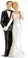 Braut und Bräutigam Figur Hochzeitspaar Deko Figur 11 cm Partydeko