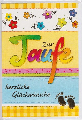 Glückwunschkarte zur taufe - zur,