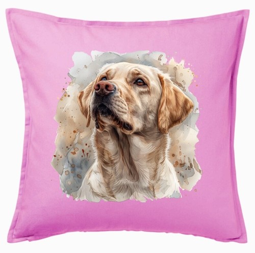 Kissenbezug pink labrador - kissenbezug,