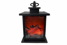 LED Laterne Kaminfeuer Deko
