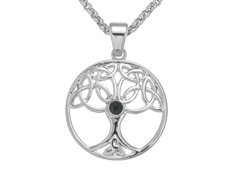 Silver plated tree circle - tree, in