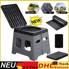 Campingtoilette Faltbar Trenntoilette Tragbare Toilette Trockentoilette Deckel.