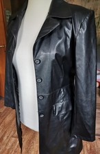 Kunstledermantel schwarz Gr.38/40